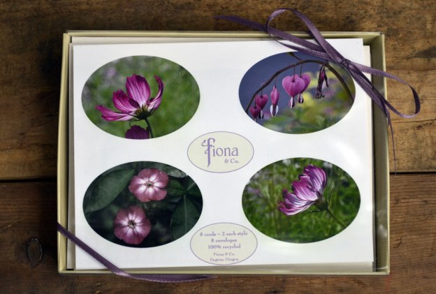 gift box notecards flowers