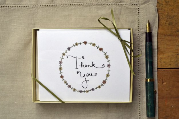 box set thank you folded cards