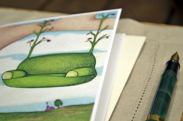 fairy tree swing greeting card