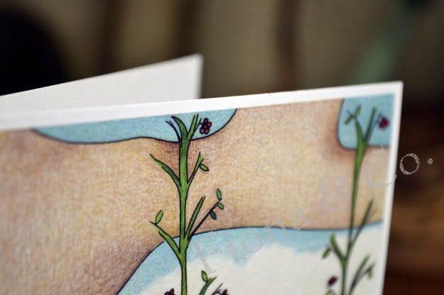 fairy swing recycled greeting card