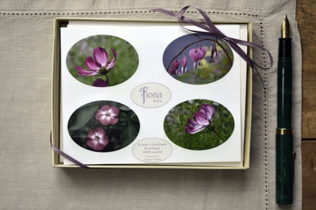 gift box note cards vintage floral