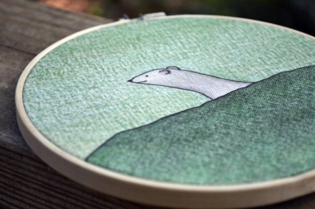 hoop art mouse print child's room