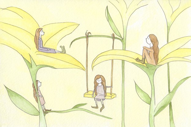 wee folk in the meadow