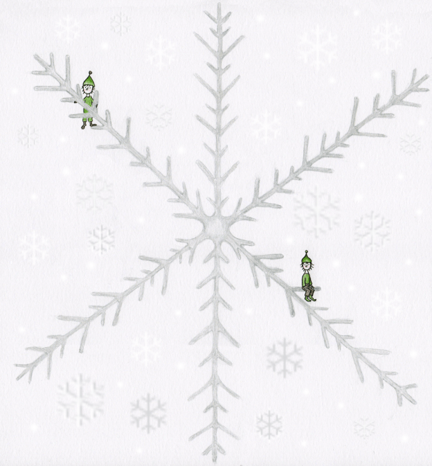hurtling through space on a snowflake
